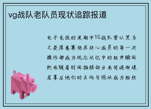 vg战队老队员现状追踪报道
